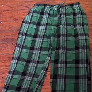 Men Philadelphia Eagles Football Team NFL Green and Black Plaid Pajama Pants L